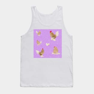 Golden Neck Belgian D'Uccle Pattern Purple Tank Top